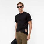 image, Premium Burberry Slim Fit Check Cashmere Patch Cotton T-shirt