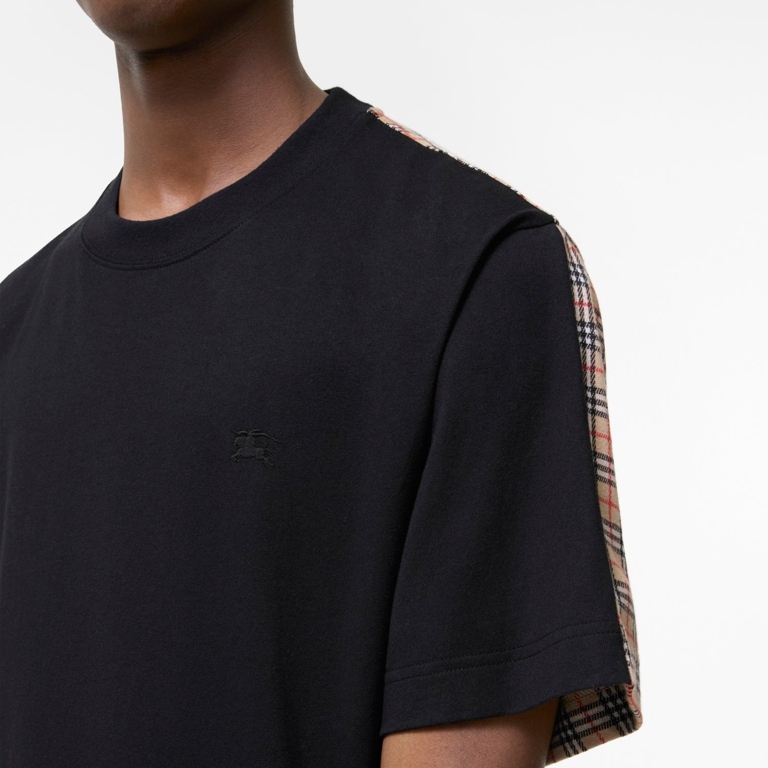 Premium Burberry Relaxed Fit Check Cotton T-shirt