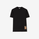 image, Premium Burberry Slim Fit Check Cashmere Patch Cotton T-shirt