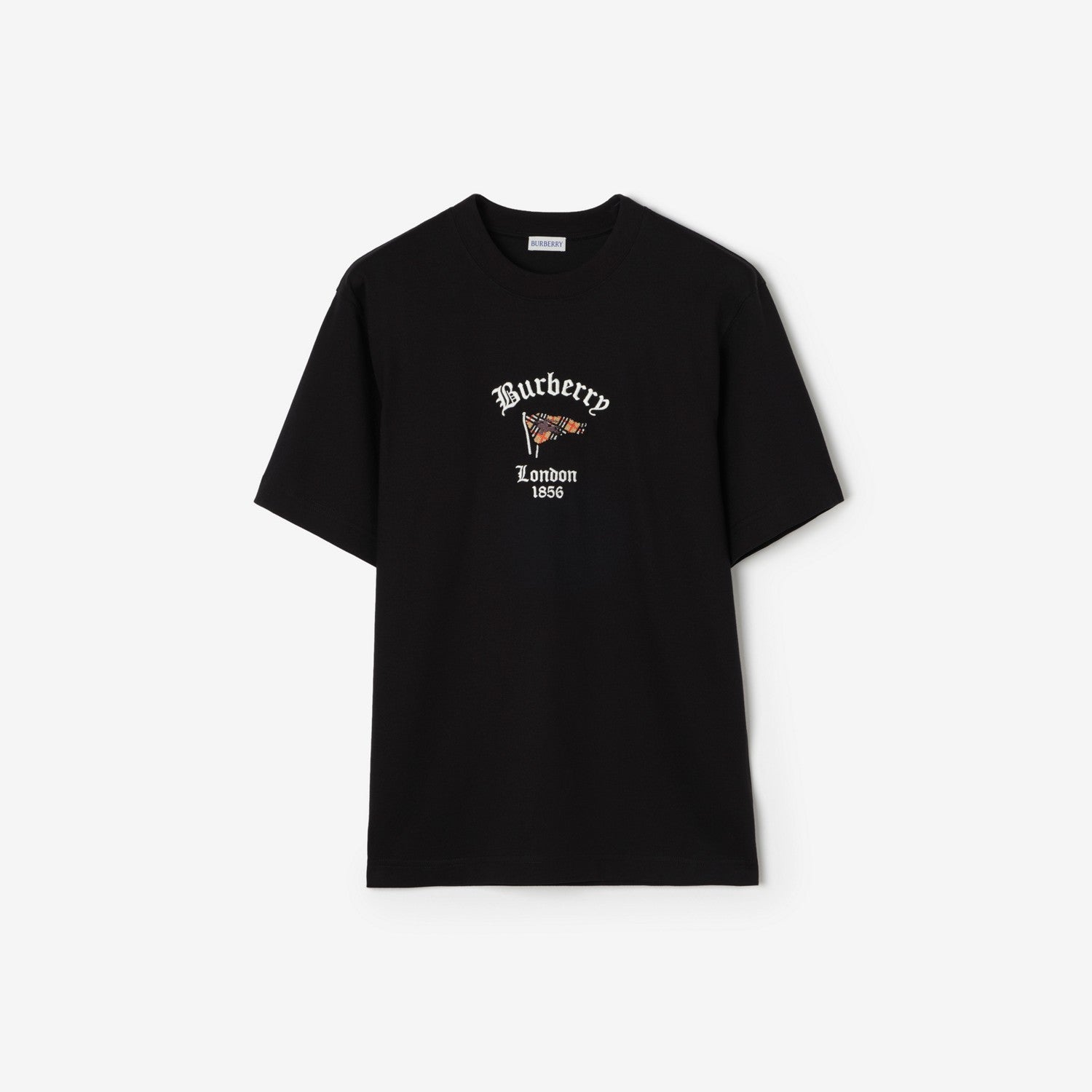 Premium Burberry Relaxed Fit Check Flag Cotton T-shirt