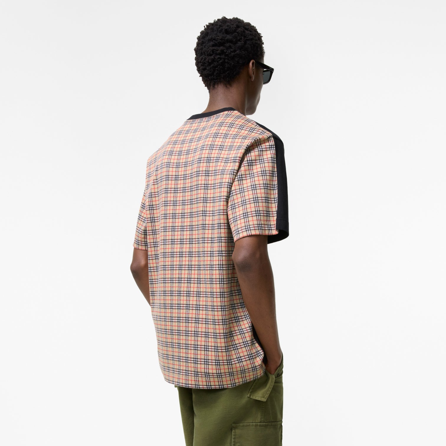 Premium Burberry Relaxed Fit Check Cotton T-shirt