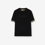 image, Premium Burberry Relaxed Fit Check Trim Cotton T-shirt