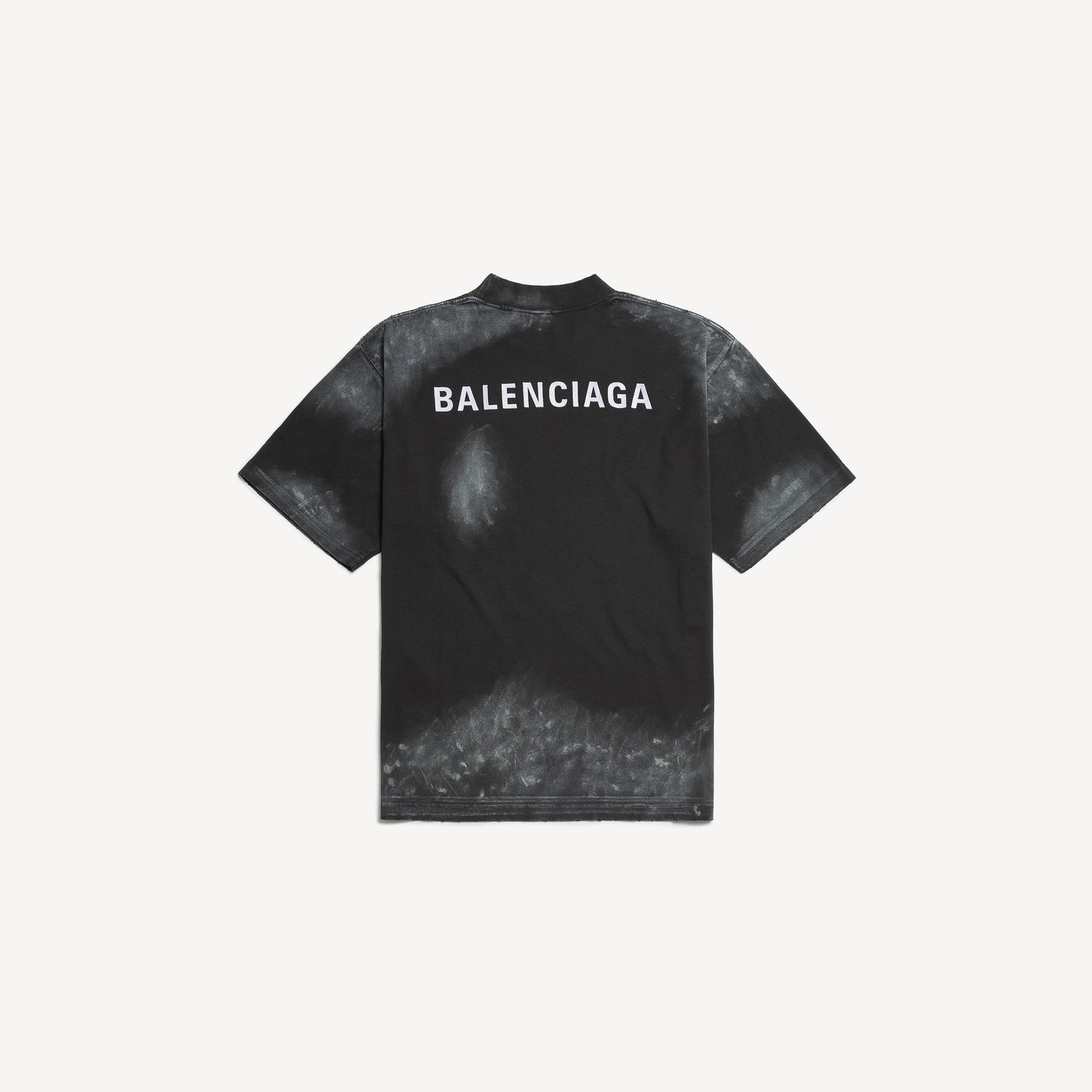 Premium Balenciaga Men's Balenciaga Back Medium Fit T-shirt in Faded Black/white