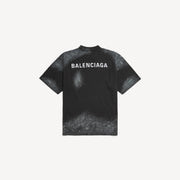 Premium Balenciaga Men's Balenciaga Back Medium Fit T-shirt in Faded Black/white