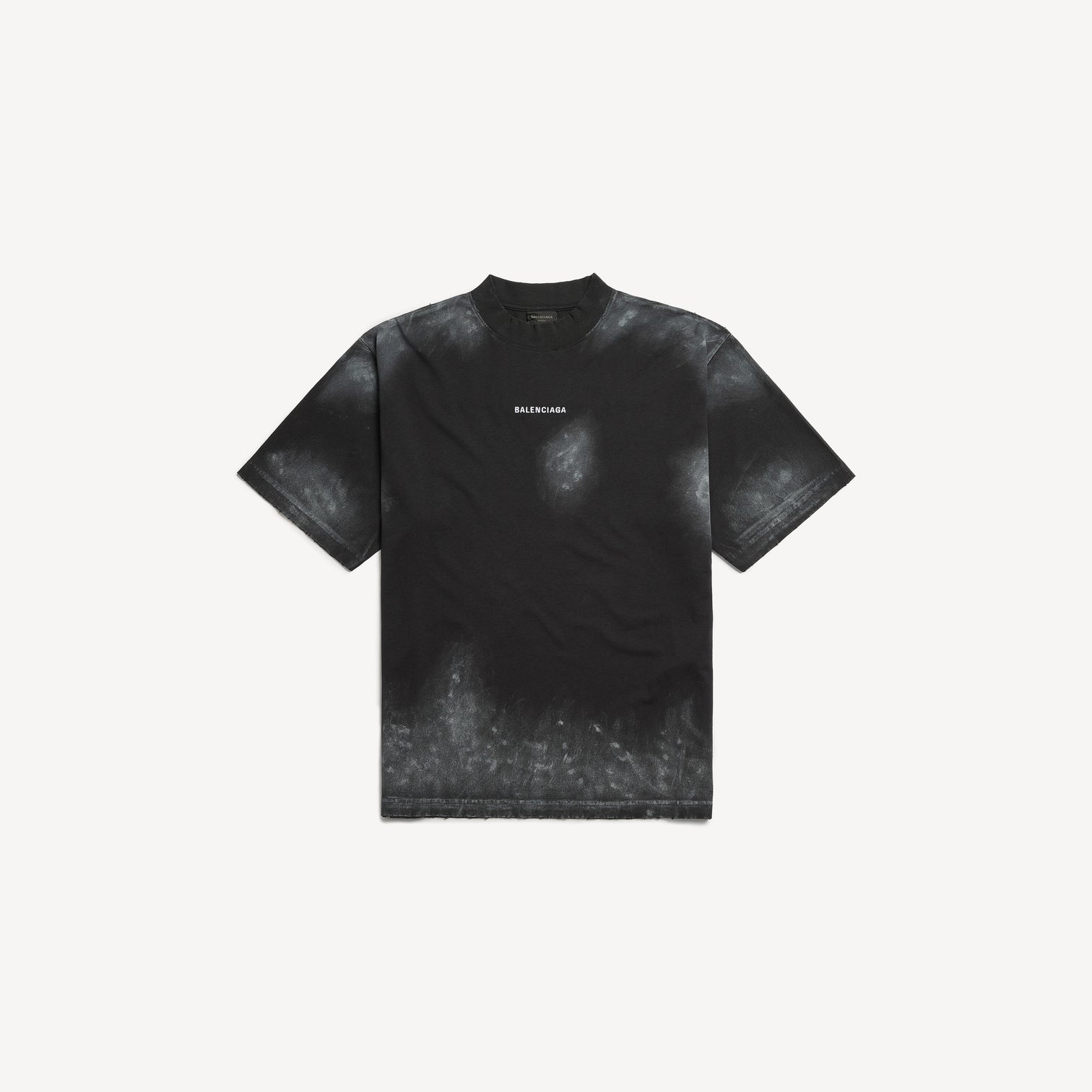 Premium Balenciaga Men's Balenciaga Back Medium Fit T-shirt in Faded Black/white