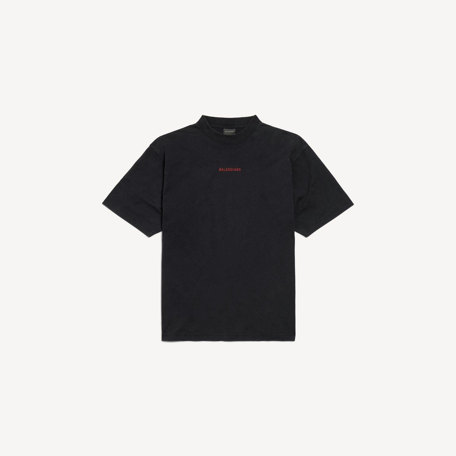 Premium Balenciaga Men's Balenciaga Back Medium Fit T-shirt in Faded Black/red