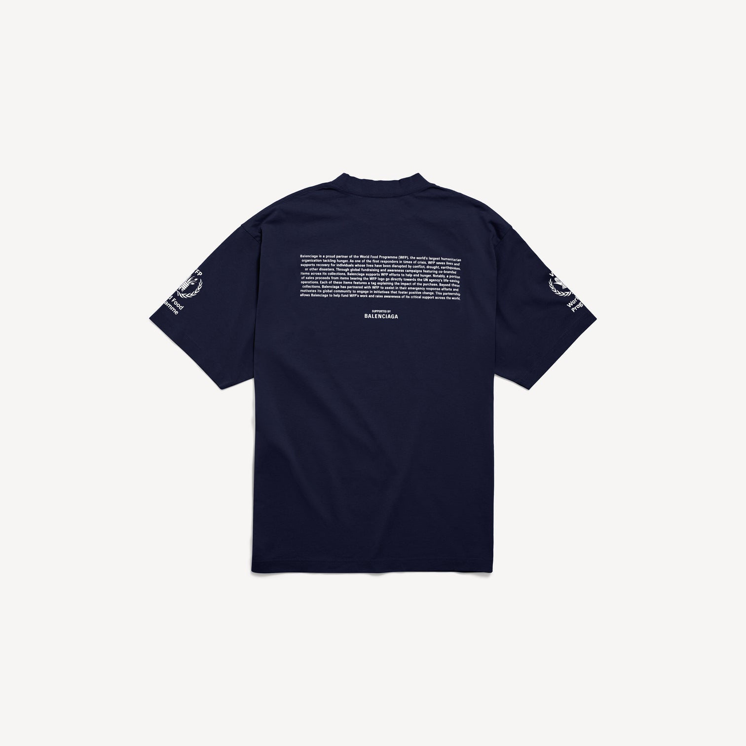 Premium Balenciaga Men's Wfp Medium Fit T-shirt in Navy