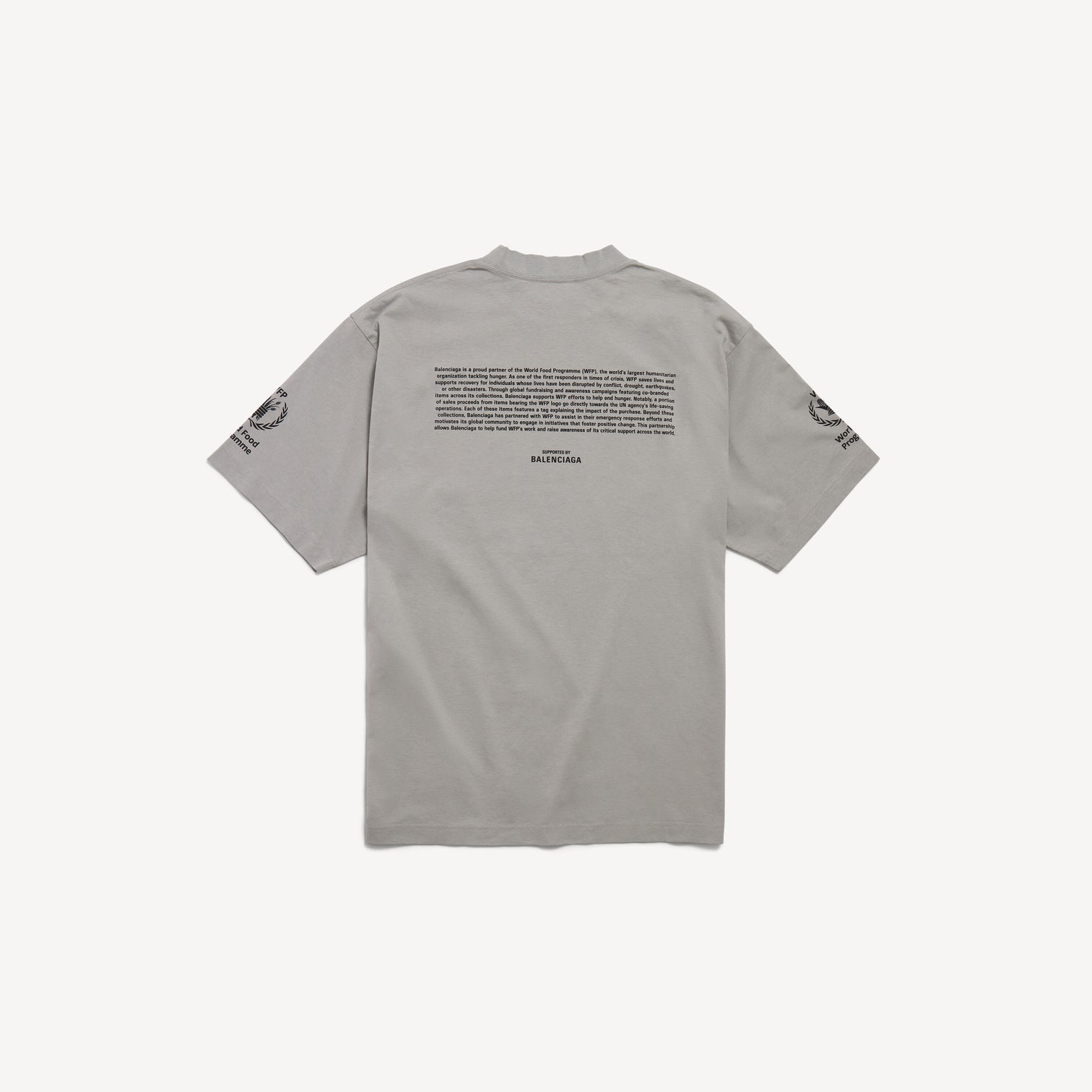 Premium Balenciaga Men's Wfp Medium Fit T-shirt in Balenciaga Grey
