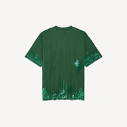 Premium Balenciaga Men's Paint Splatter Medium Fit T-shirt in Bottle Green