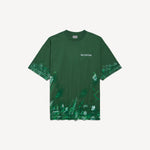 image, Premium Balenciaga Men's Paint Splatter Medium Fit T-shirt in Bottle Green