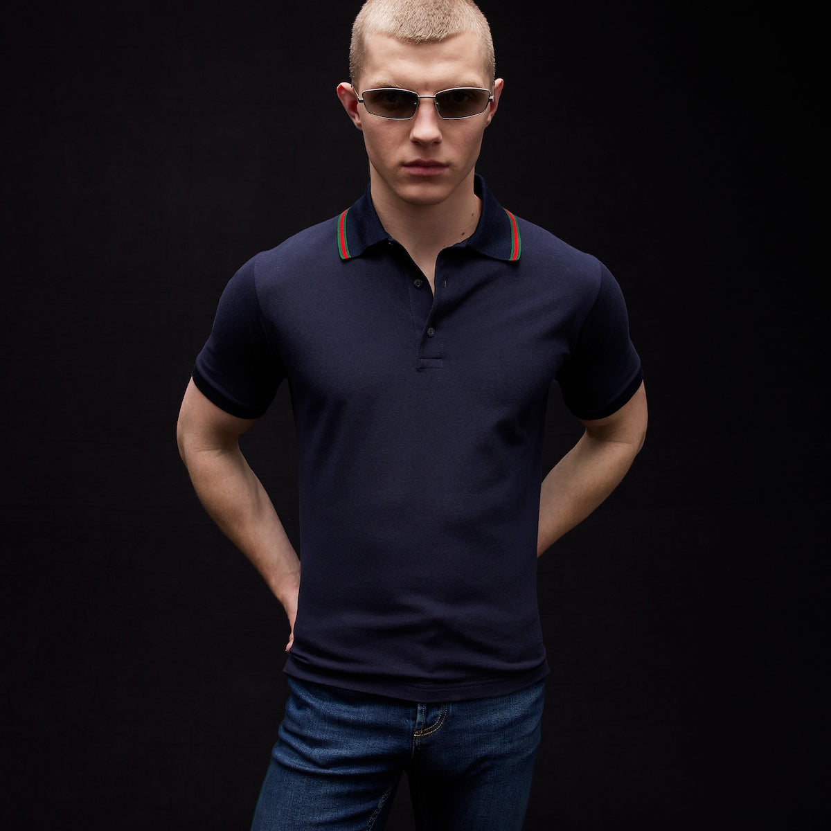 Premium Gucci Cotton jersey piquet polo shirt