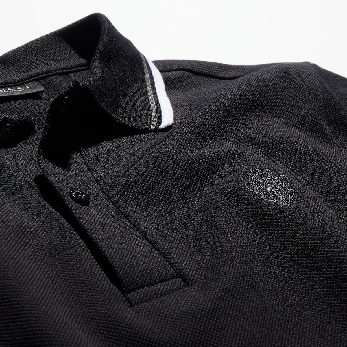 Premium Gucci Cotton piquet polo shirt with embroidery