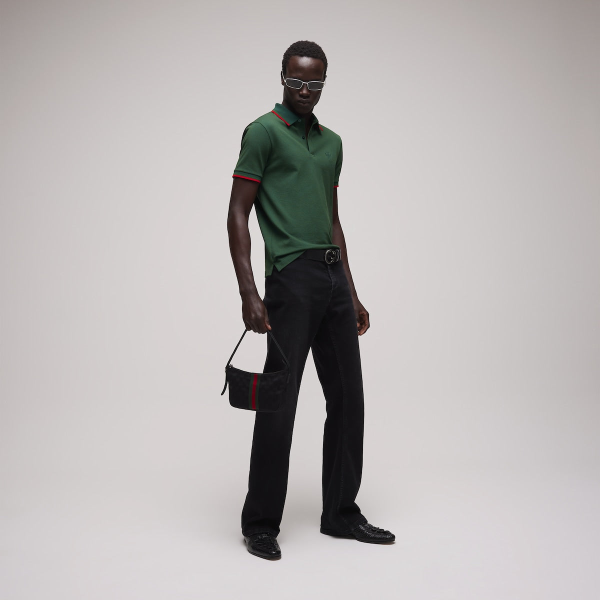 Premium Gucci Cotton piquet polo shirt with embroidery