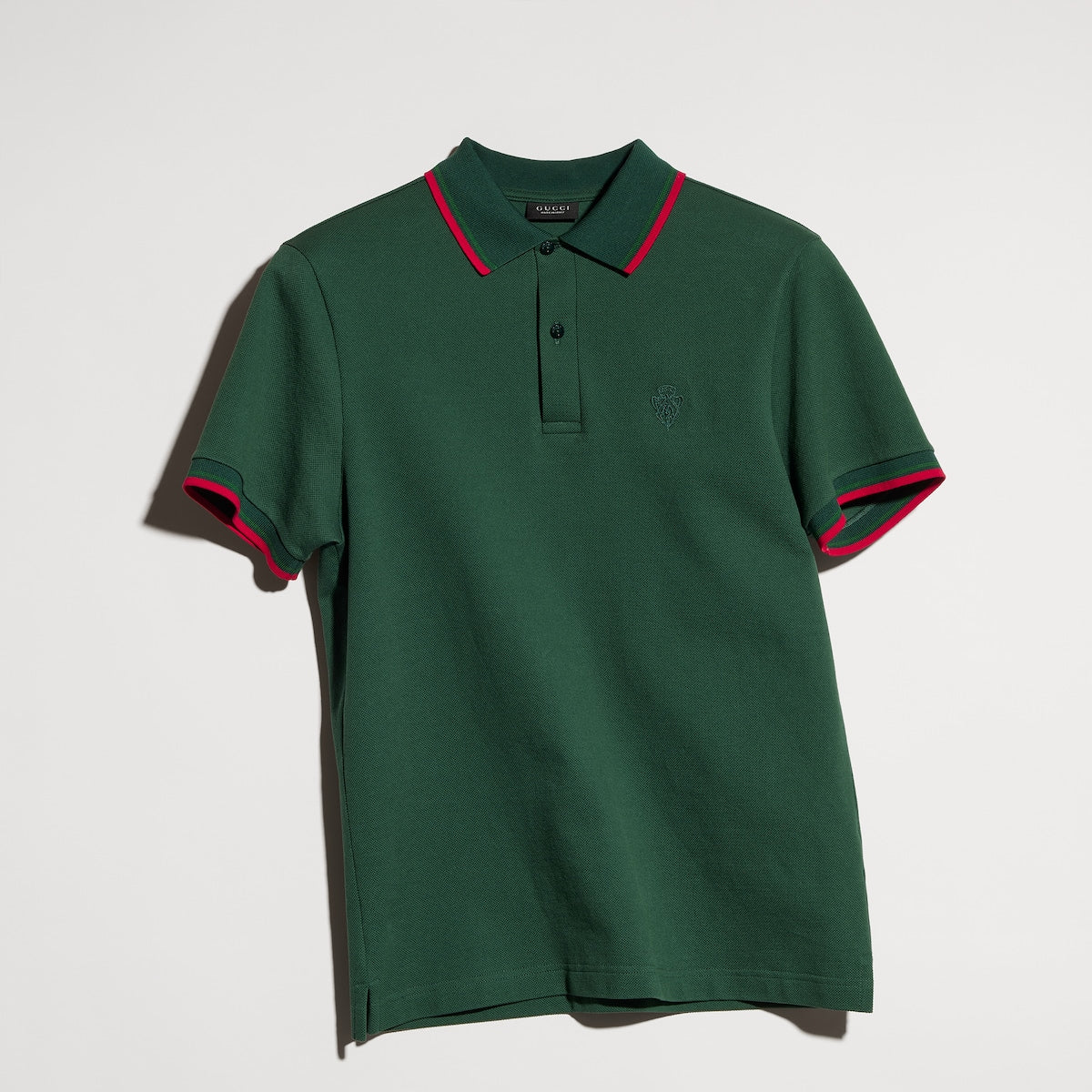 Premium Gucci Cotton piquet polo shirt with embroidery