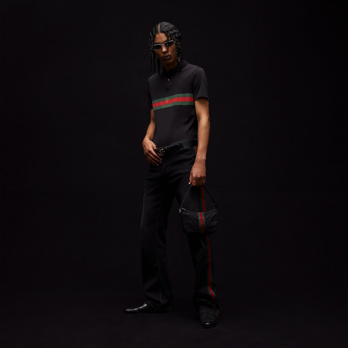 Premium Gucci Cotton jersey polo shirt with print