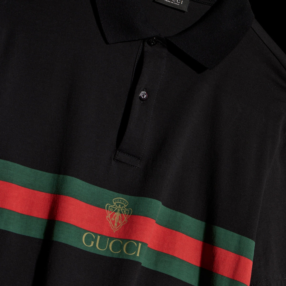 Premium Gucci Cotton jersey polo shirt with print