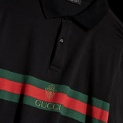 Premium Gucci Cotton jersey polo shirt with print