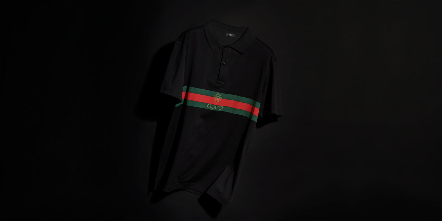 Premium Gucci Cotton jersey polo shirt with print