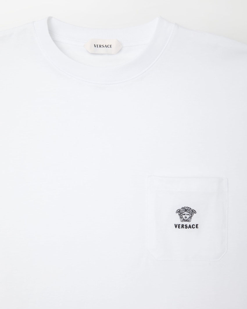 Premium Versace Embroidered Cotton-Jersey T-Shirt