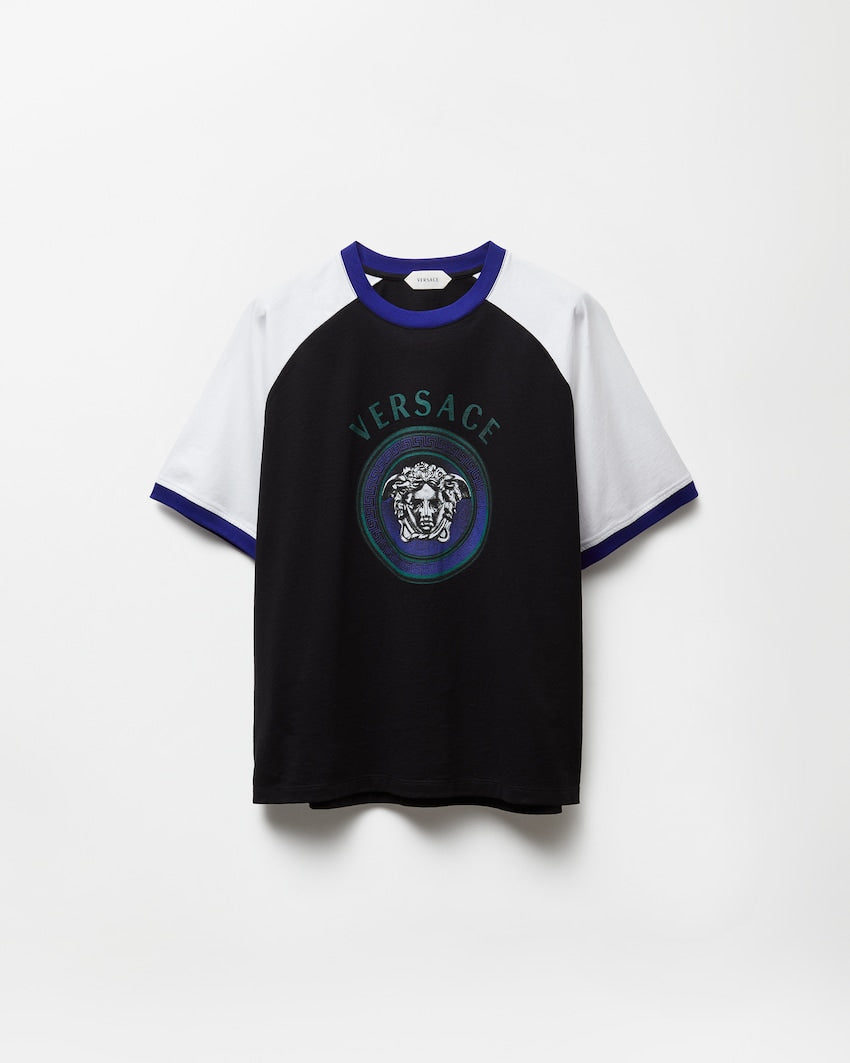 Premium Versace Printed Cotton-Jersey Regular T-Shirt