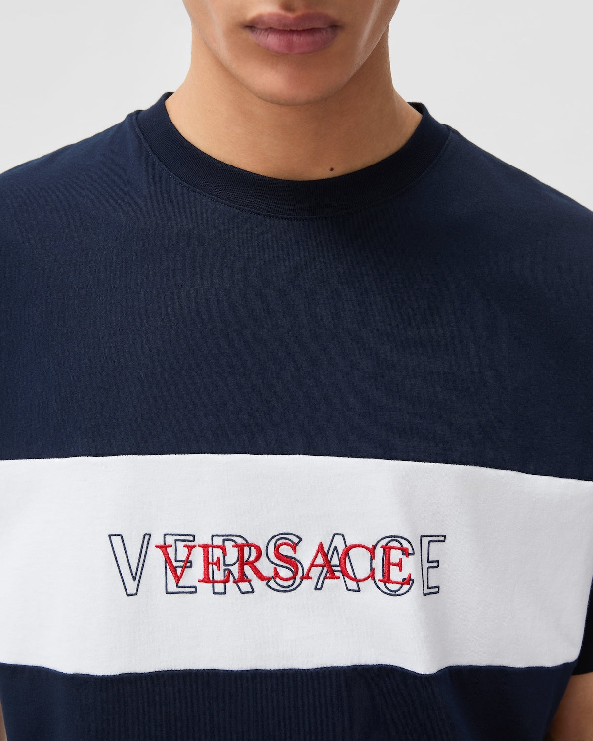 Premium Versace Intarsia Cotton-Jersey Regular T-shirt