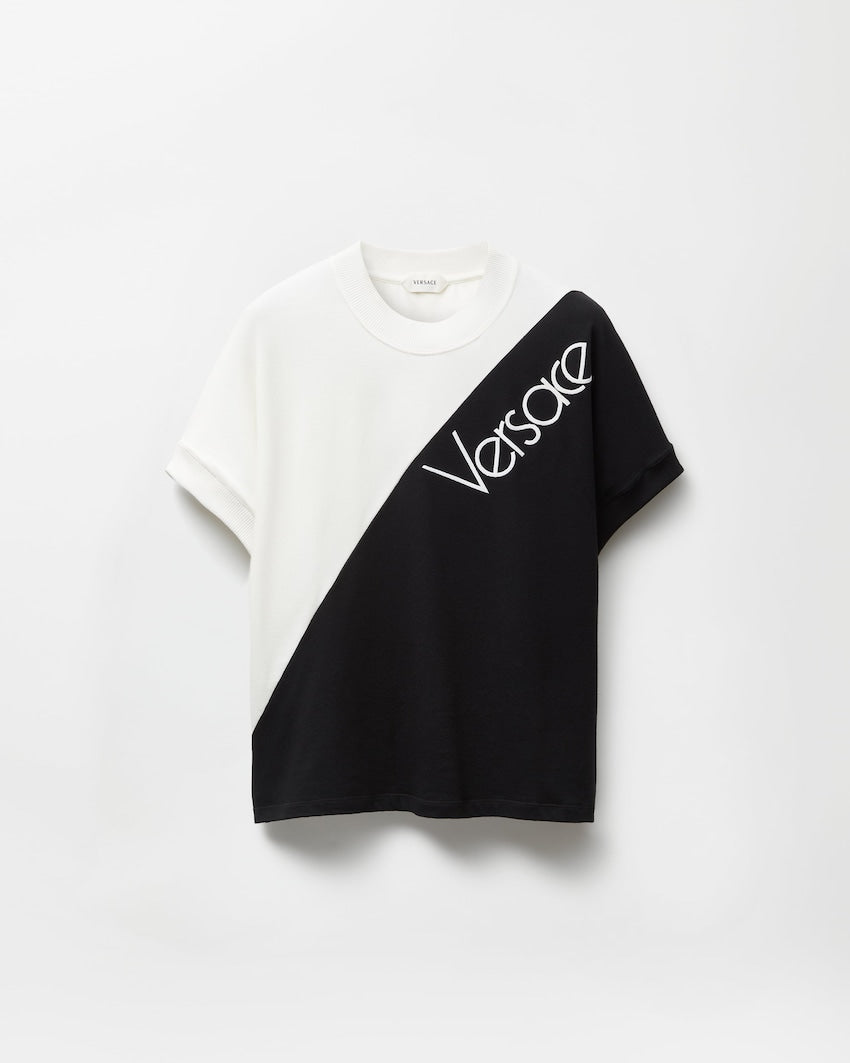 Premium Versace Embroidered-Logo Stretch Cotton-Jersey Slim T-Shirt