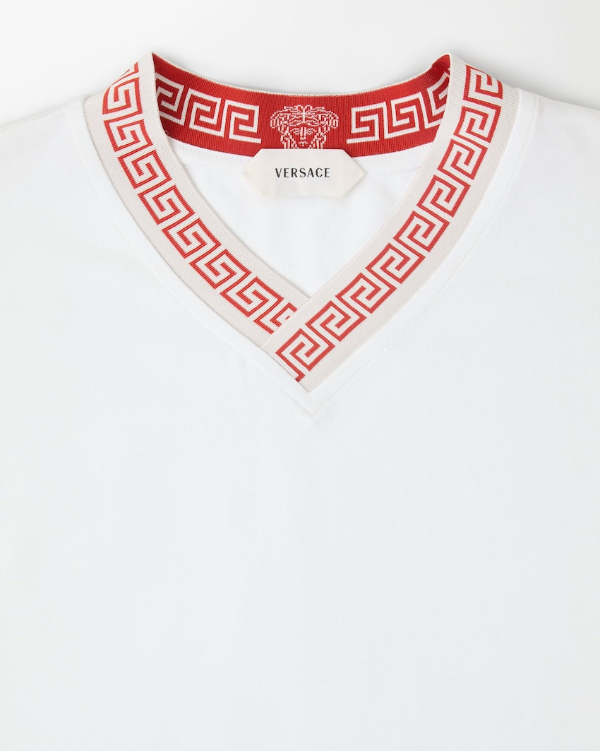 Premium Versace Jacquard Stretch Cotton-Jersey Slim T-Shirt