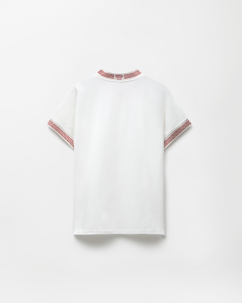 Premium Versace Jacquard Stretch Cotton-Jersey Slim T-Shirt
