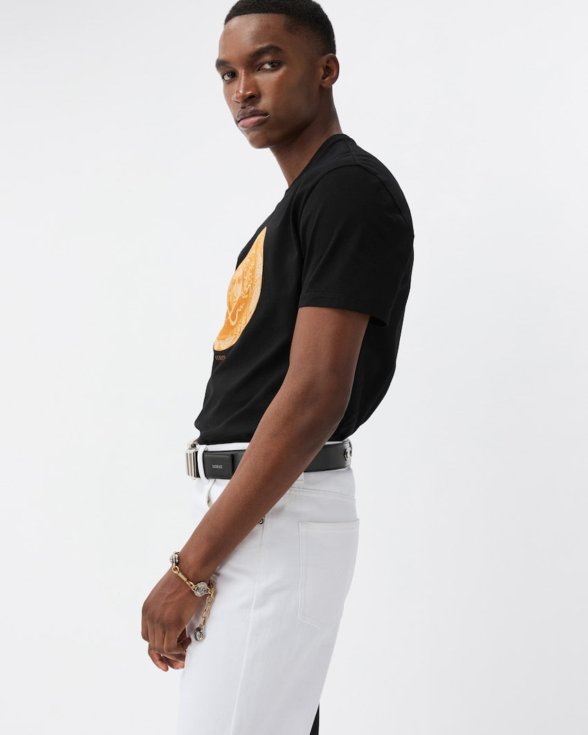 Premium Versace Printed Cotton-Jersey Slim T-Shirt