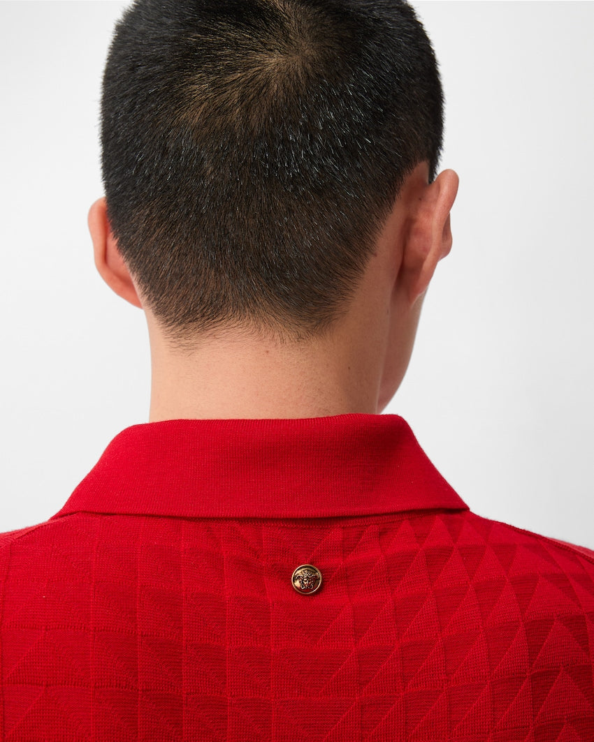 Premium Versace Wool Knit Polo
