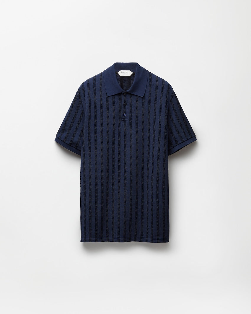 Premium Versace Jacquard Cotton Piqué Polo