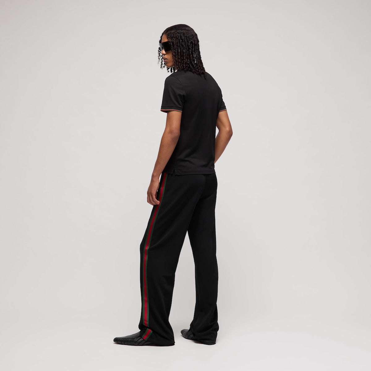 Premium Gucci Silk jersey polo shirt with Web