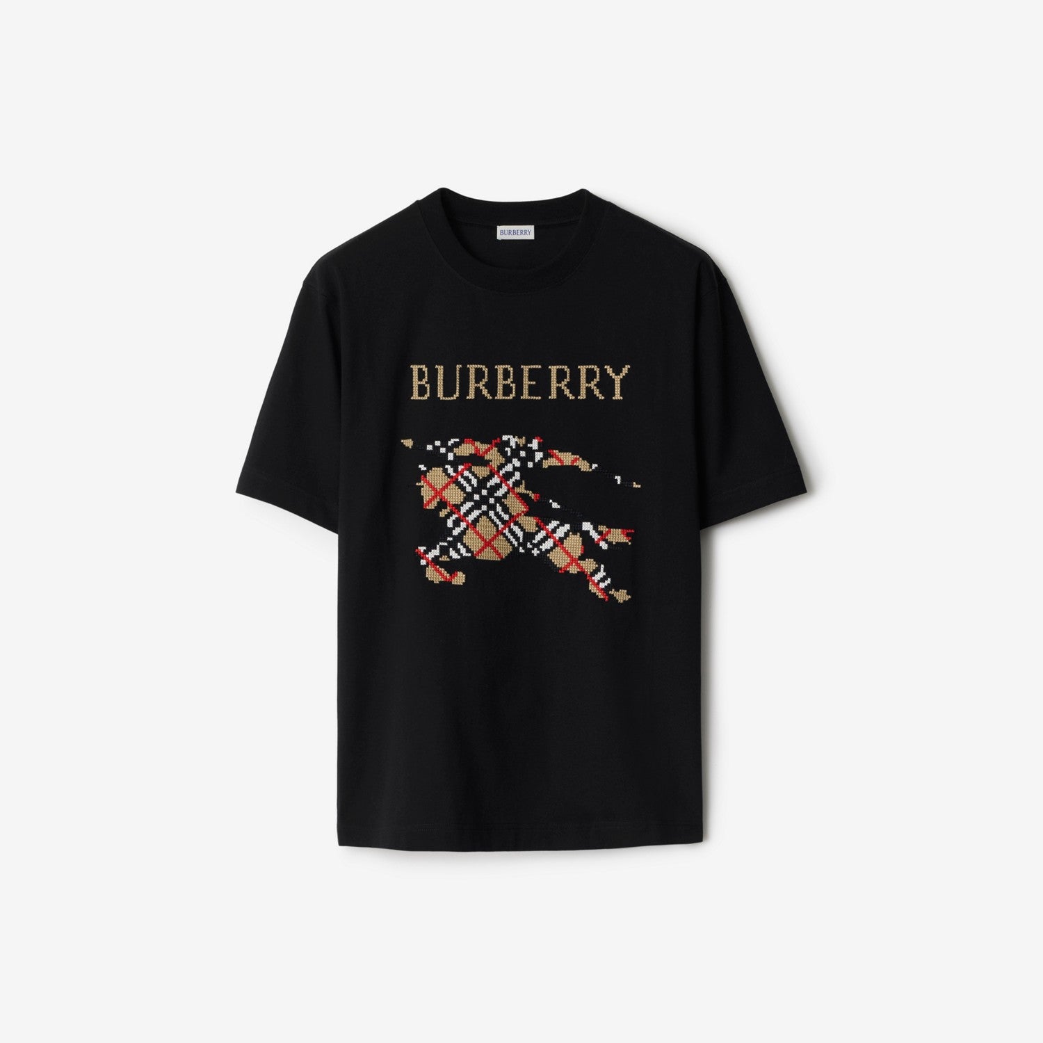 Premium Burberry Relaxed Fit Cross Stitch Knight Cotton T-shirt