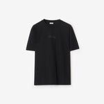 image, Premium Burberry Relaxed Fit Check Cursive Logo Cotton T-shirt