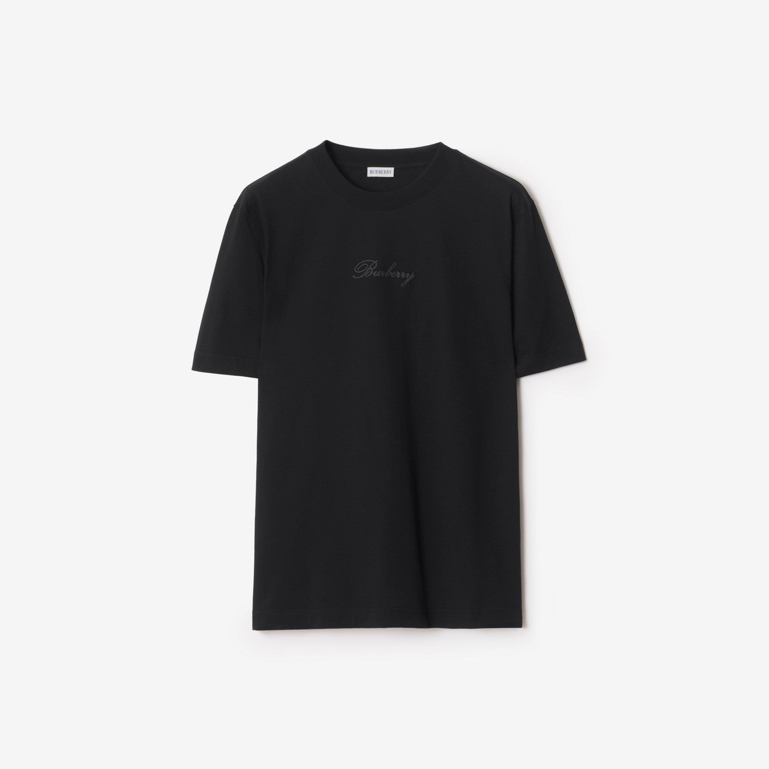 Premium Burberry Relaxed Fit Check Cursive Logo Cotton T-shirt