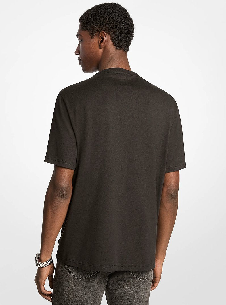Premium Michael Kors Signature Logo Striped Cotton T-Shirt