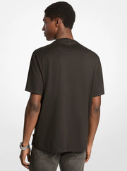 Premium Michael Kors Signature Logo Striped Cotton T-Shirt