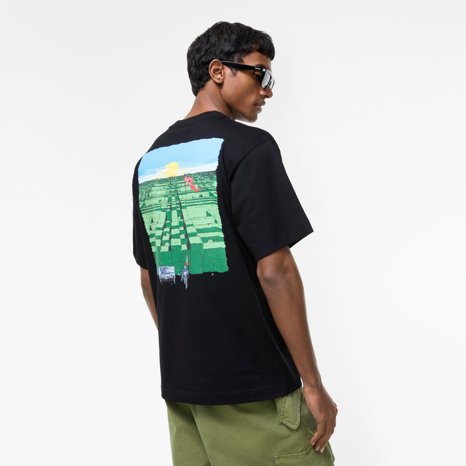Premium Burberry Relaxed Fit Maze Cotton T-shirt