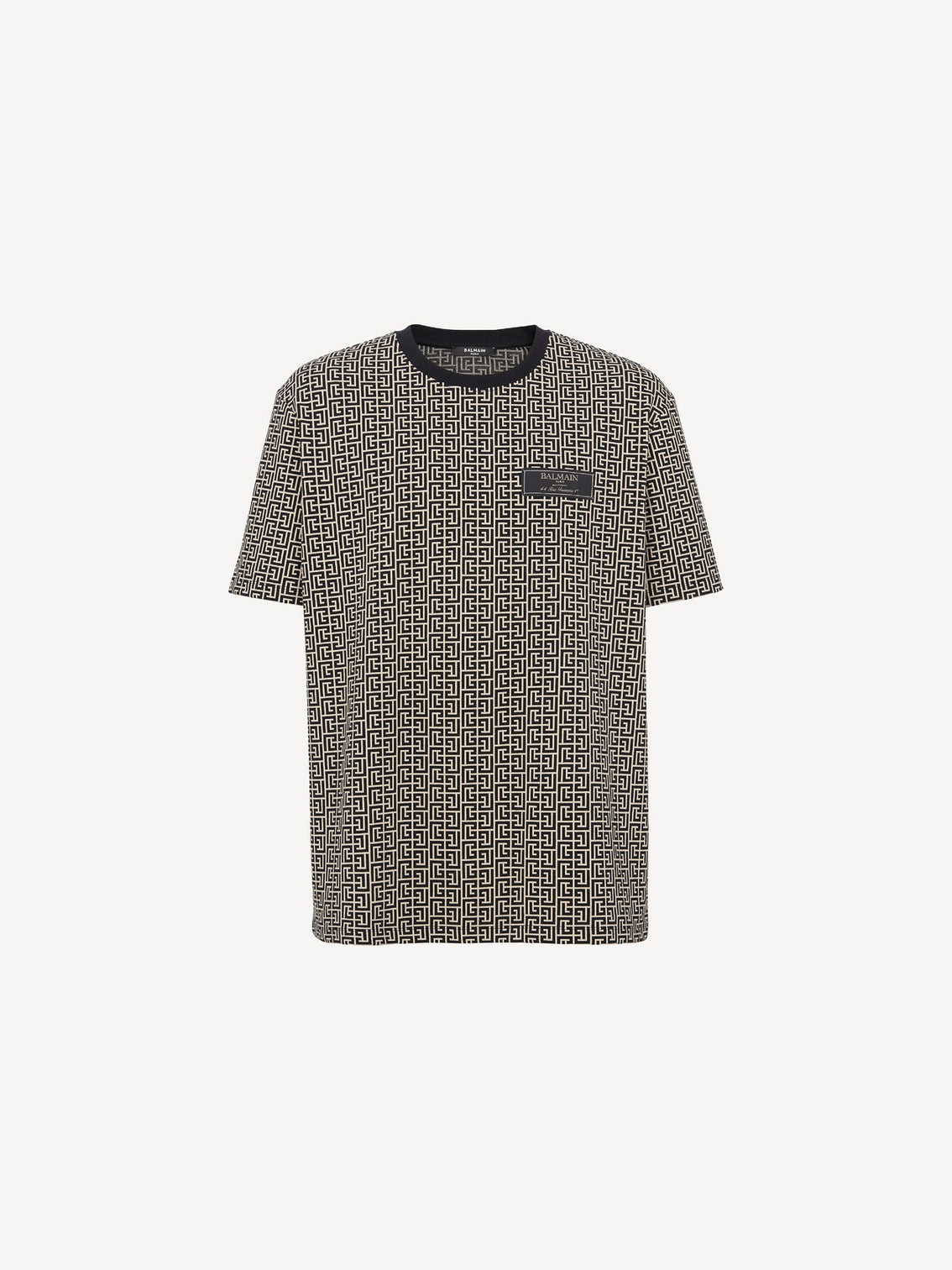Premium Balmain PB Labyrinth jacquard T-shirt