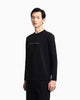Premium Emporio Armani Slim-fit Pima jersey jumper with printed logo
