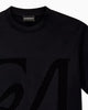 Premium Emporio Armani T-shirt in mixed lyocell jersey with maxi flock logo