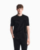 Premium Emporio Armani T-shirt in mixed lyocell jersey with maxi flock logo