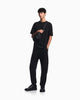 Premium Emporio Armani Jersey T-shirt with micro eagle embroidery