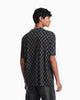 Premium Emporio Armani Jersey T-shirt in lyocell blend with all-over logo print