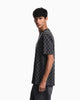 Premium Emporio Armani Jersey T-shirt in lyocell blend with all-over logo print