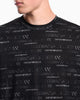 Premium Emporio Armani Jersey T-shirt in lyocell blend with all-over logo print