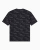 Premium Emporio Armani Jersey T-shirt in lyocell blend with all-over logo print