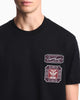 Premium Emporio Armani Heavy jersey T-shirt with embroidered logo patch