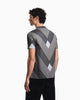 Premium Emporio Armani Jersey jacquard T-shirt in lyocell blend Signature Capsule