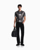 Premium Emporio Armani Jersey jacquard T-shirt in lyocell blend Signature Capsule